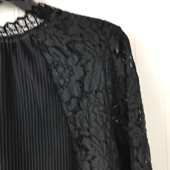 MOLLY BRACKEN High Neck Black Lace Top Sz M - Picture 3 of 12